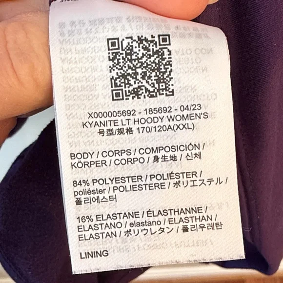 Arc'teryx Women's Kyanite LT Hoodie Purple Expanse Lightweight Jacket size XXL - Picture 4 of 15
